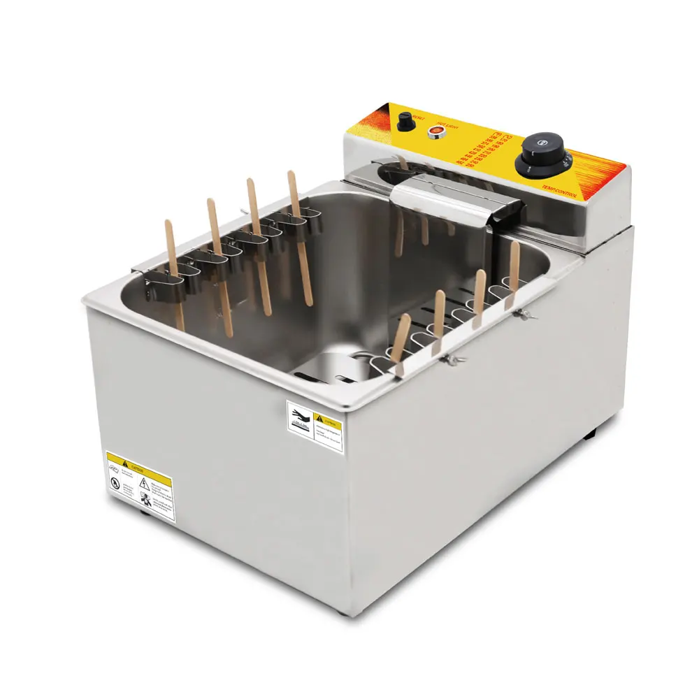 Коммерческая фритюрница для хот-догов, 12 л, машина для жарки сыра, электрическая фритюрница из нержавеющей стали, фритюрница с aceite, масло для глубокой фритюрницы