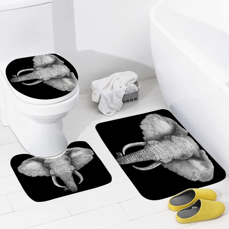 Floor Mats for Home Bathroom, Estilo animal, Tapete de banho, Acessórios modernos, Tapete Anime, Tapete de vaso sanitário, Tapete antiderrapante para banheira, aaaa