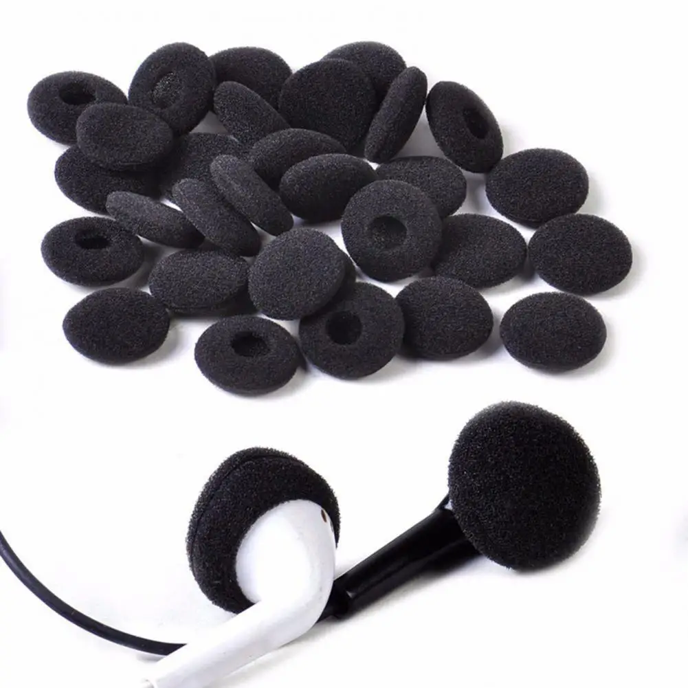 30 Pcs Earphone Pads Cushion Anti-slip Flexible Sponge Soft Earpad Replacement Ear Pads Cushion Cover Earpads Foam For Headphone