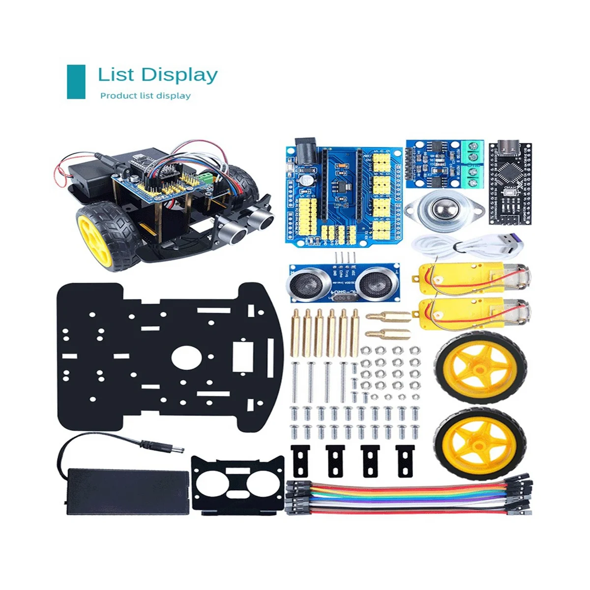 Kit de programación de Robot inteligente para coche, Kit electrónico DIY, programación de aprendizaje