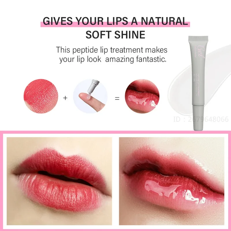 Gelée Jules Gloss SAP Lips, Baume Hydratant Longue Durée, Gel Transparent Imperméable, Hydratant et Dodu, Huile Cosmétique, Lèvres Fines