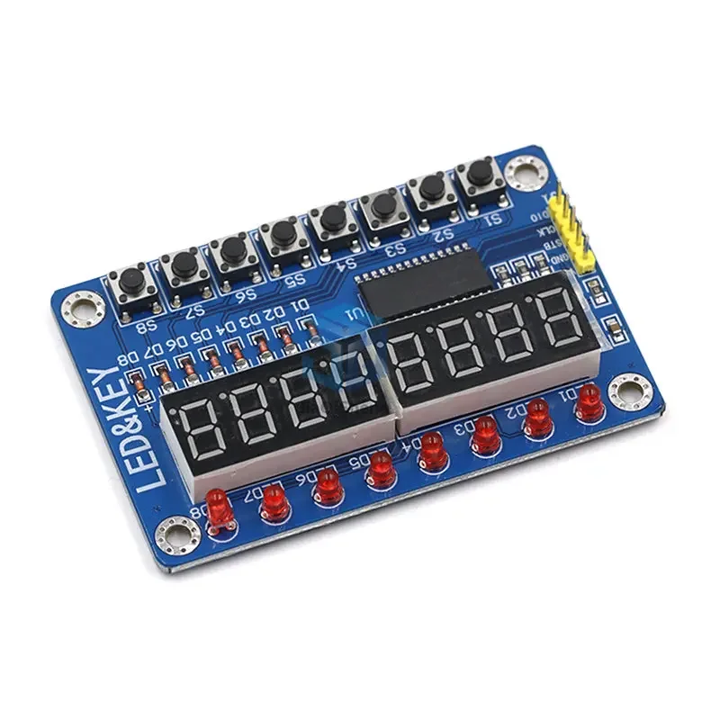 TM1638 LED Display 8-Bit Digital Tube Module AYR 7 Segment 8 Bits 0.36Inch RED TM1638 KEY LED Display Board Panel