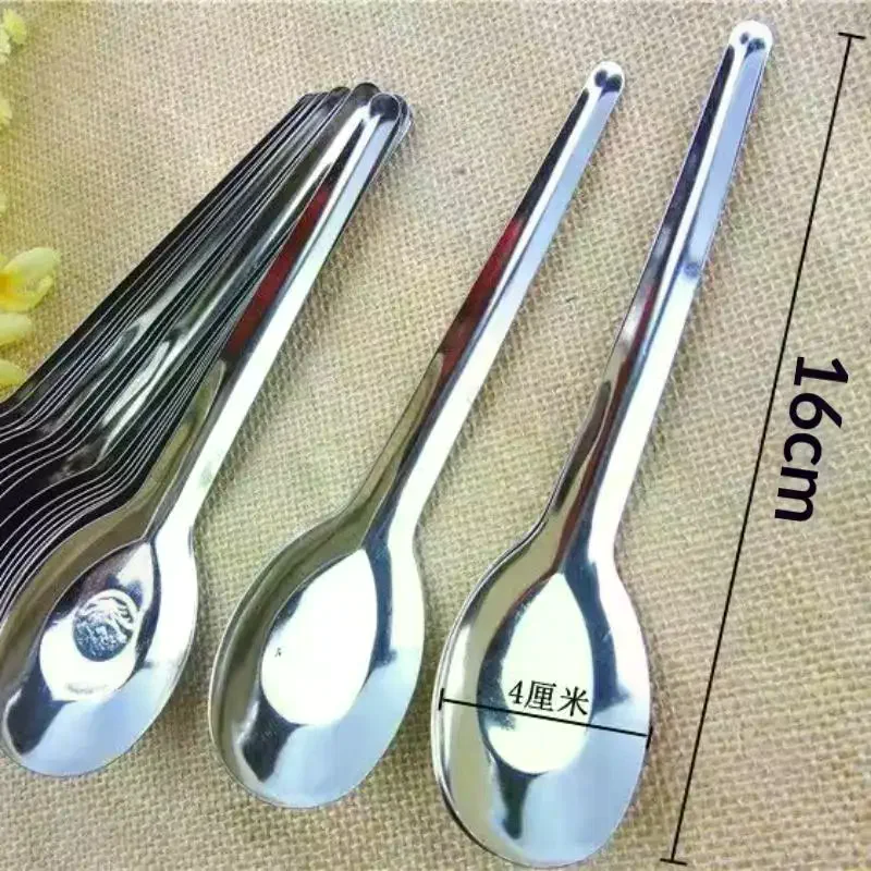 20Pcs Reusable Stainless Steel Flat Teaspoons Dishwasher Safe Spoons for Coffee Ice Cream Dessert Daily Dining Use