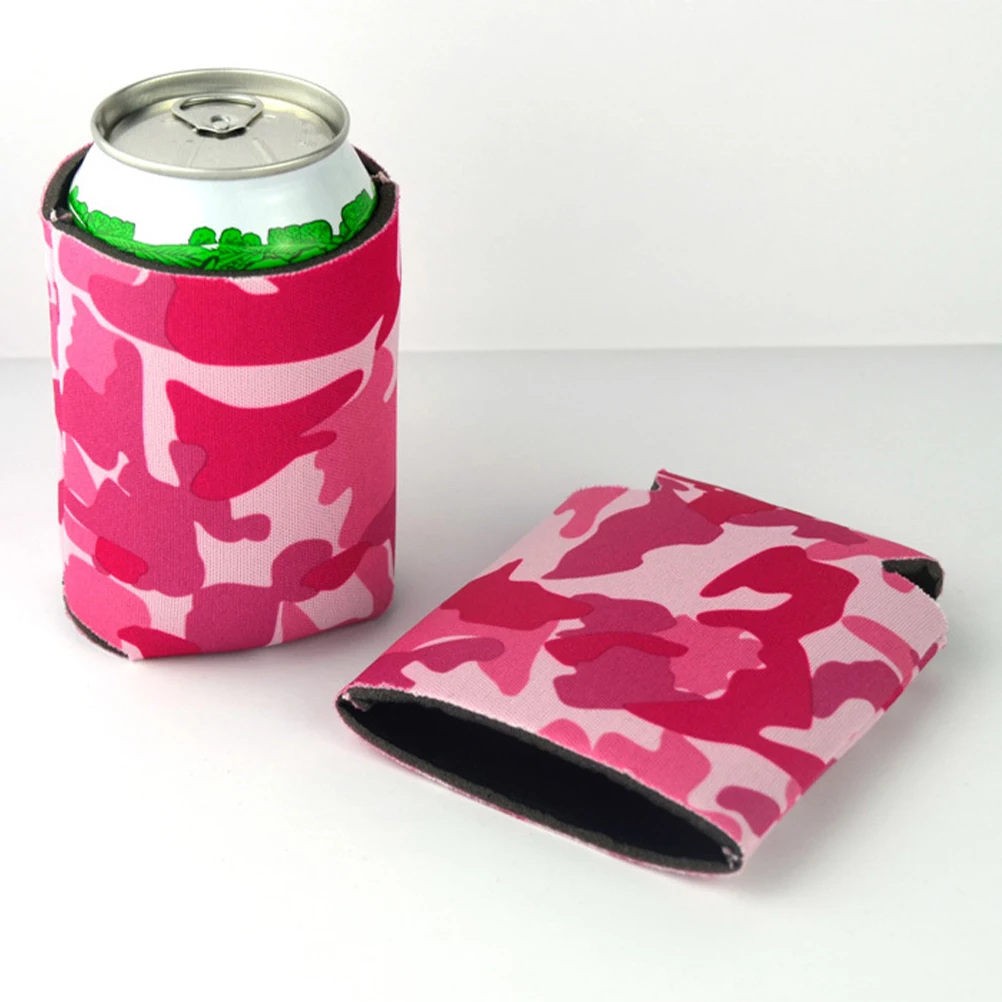 

20pcs Neoprene Can Cooler Can Cover Cup Sleeve For Bottles Reusable Foldable Insulated Drink Holder For Camping Bbq Beach