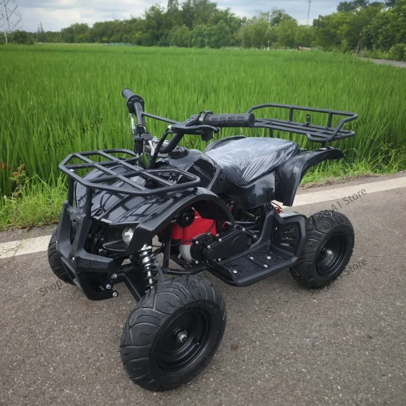 49CC 2-Stroke Gas Powered ATV Quad, Four Wheel Off-Road Beach Buggy for Kids & Adults