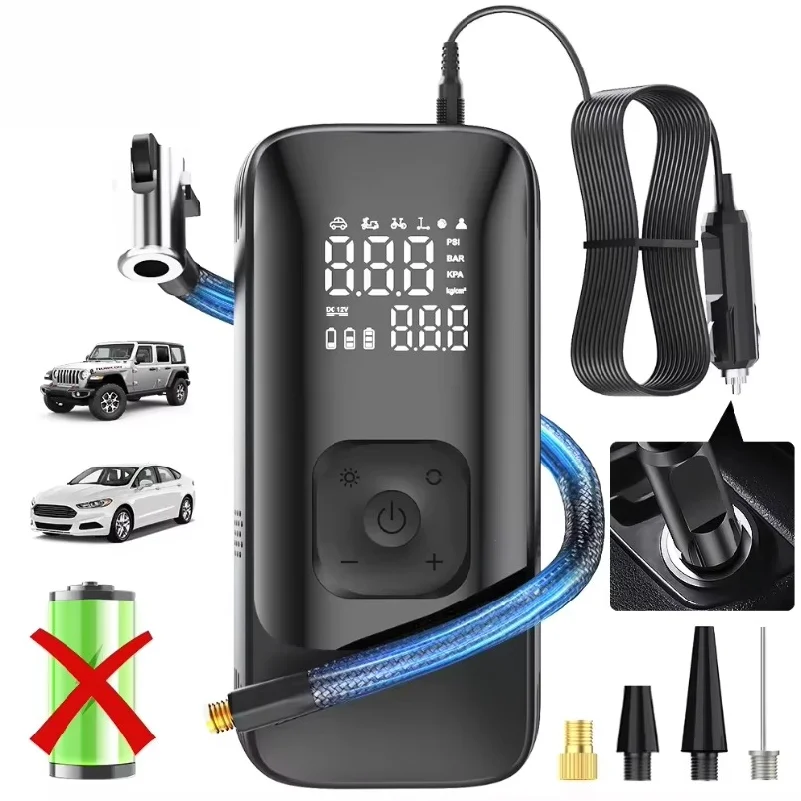 Wired Car Tire Inflator Air Compressor 150PSI Portable Electric Air Pump For Car Tire 12V Air Filling Pump Tools