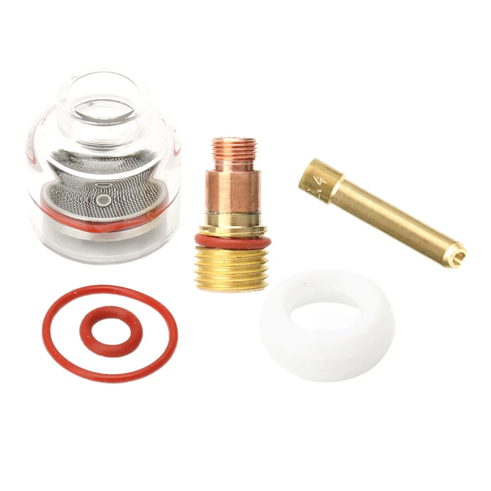 

6x TIG Torch Glass Cup Kit Easy to Assemble and Use Practical Transparent Glass Nozzle for WP17WP18WP26 Argon ARC Welding
