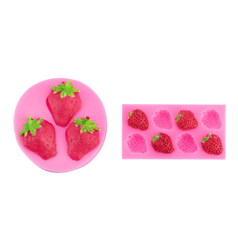 Fruit Strawberry Silicone Mold Fondant Chocolate Jelly Making Cake Decorating Tools DIY Plaster Clay Resin Moulds