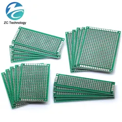 20 sztuk 5x7 4x6 3x7 2x8cm dwustronnie prototyp Diy uniwersalne, drukowane płytka drukowana Protoboard zestaw PCB zestaw Breadboard