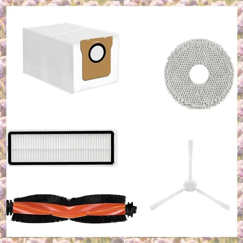 

-FTGT For Xiaomi X20+ Robot Vacuum Cleaner Main Side Brush Hepa Filter Mop Cloth Dust Bags Replacement Parts Accessories