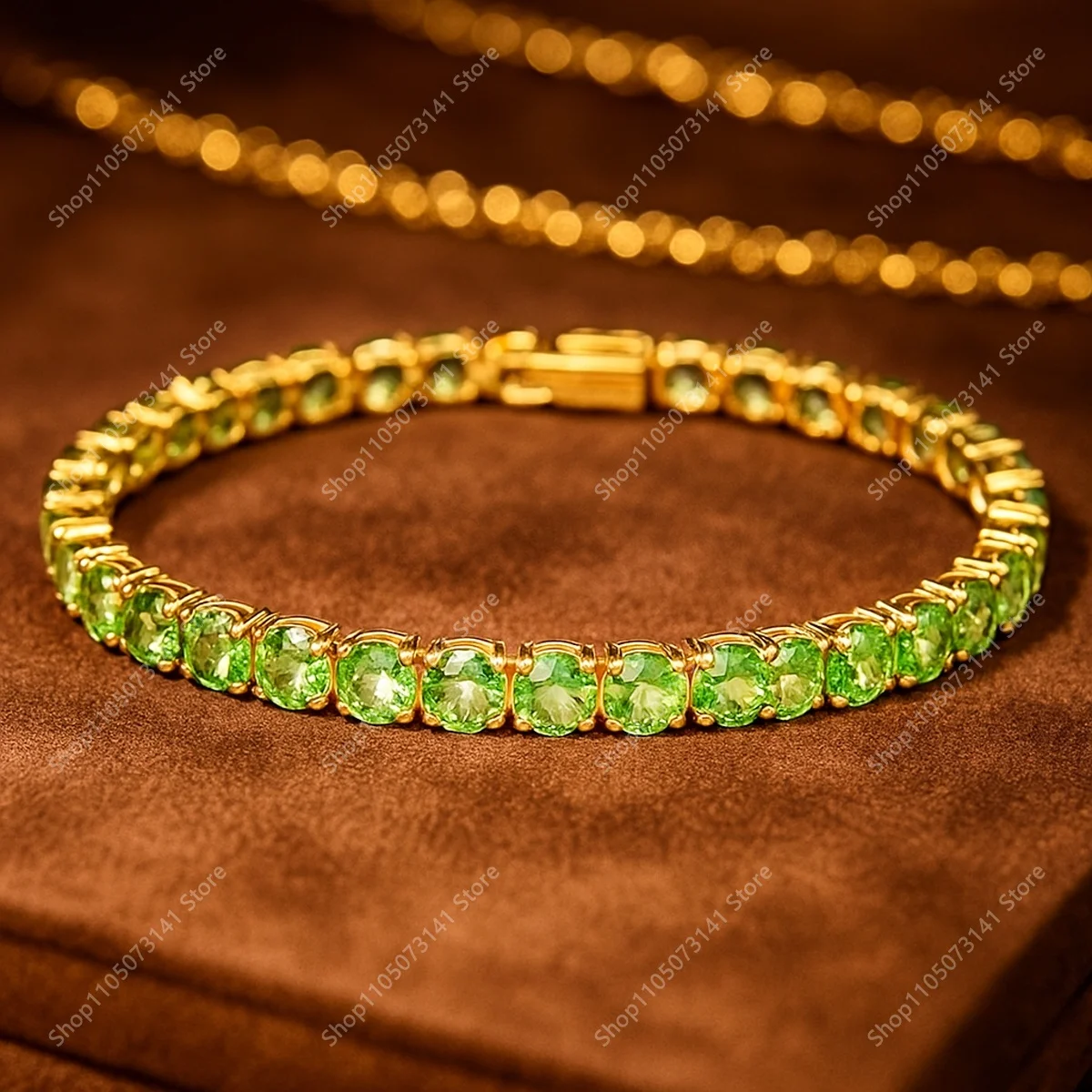 

Eternal classic emerald wrapped zircon bracelet for parties, fashionable and versatile high-quality jewelry - birthday gift