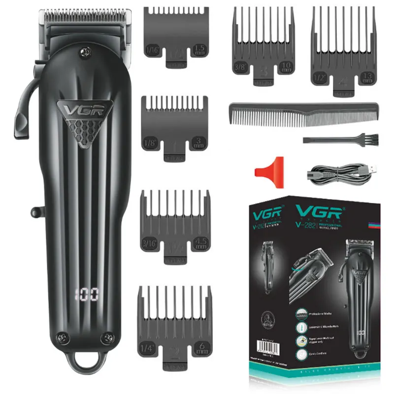 VGR Professional Adjustable Powerful Hair Trimmer For Men Electric Hair Clipper Beard Rechargeable Hair Cutter Machine Haircut