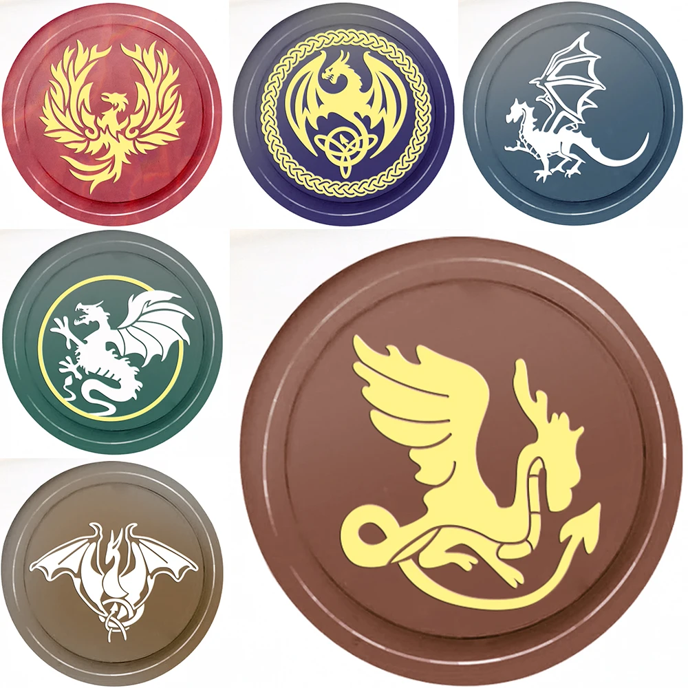 25mm Round Wax Seal Stamp Different Flying Dragon Phoenix Design DIY Scrapbooking Wedding Invitation Envelope Gift Card Crafts
