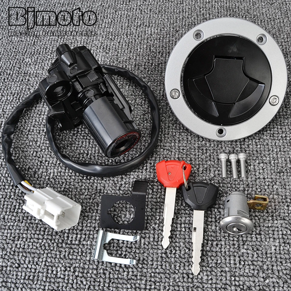 ZX 10R Fuel Gas Cap Ignition Switch Seat Lock with Key Kit For