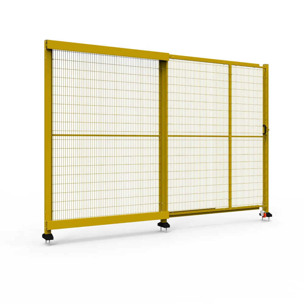 Industrial and warehouse fence gates single open suspended fence door