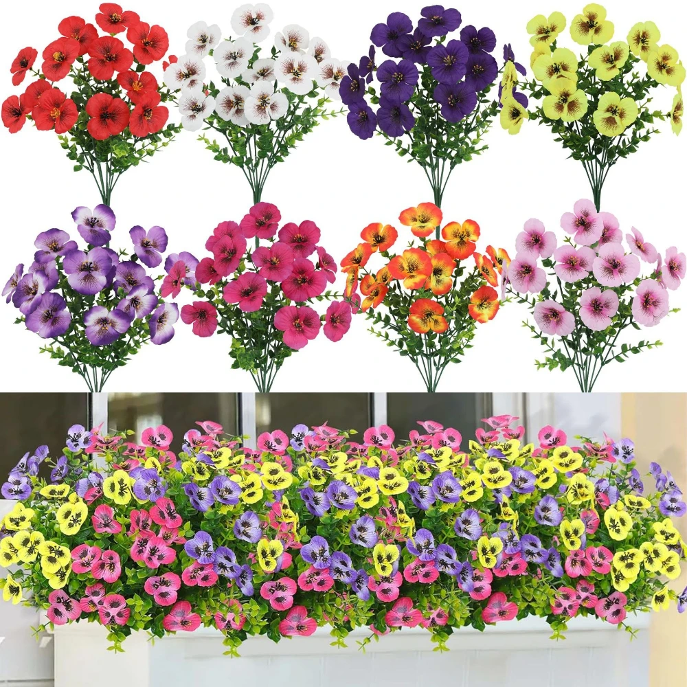 

1pc Artificial Flower Plant Eucalyptus Leaves for Garden Courtyard Front Door Porch Patio Bonsai Diy Wedding Party Xmas Decor