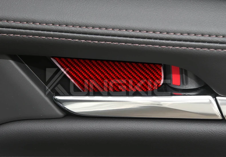 Echte weiche Carbonfaser für Mazda 3 2019 2020 2021 2022 2023 2024 2025 2026 Mazda3 Axela/CX30 20-25 Innenraum-Türschalen-Aufkleber – Detail 11