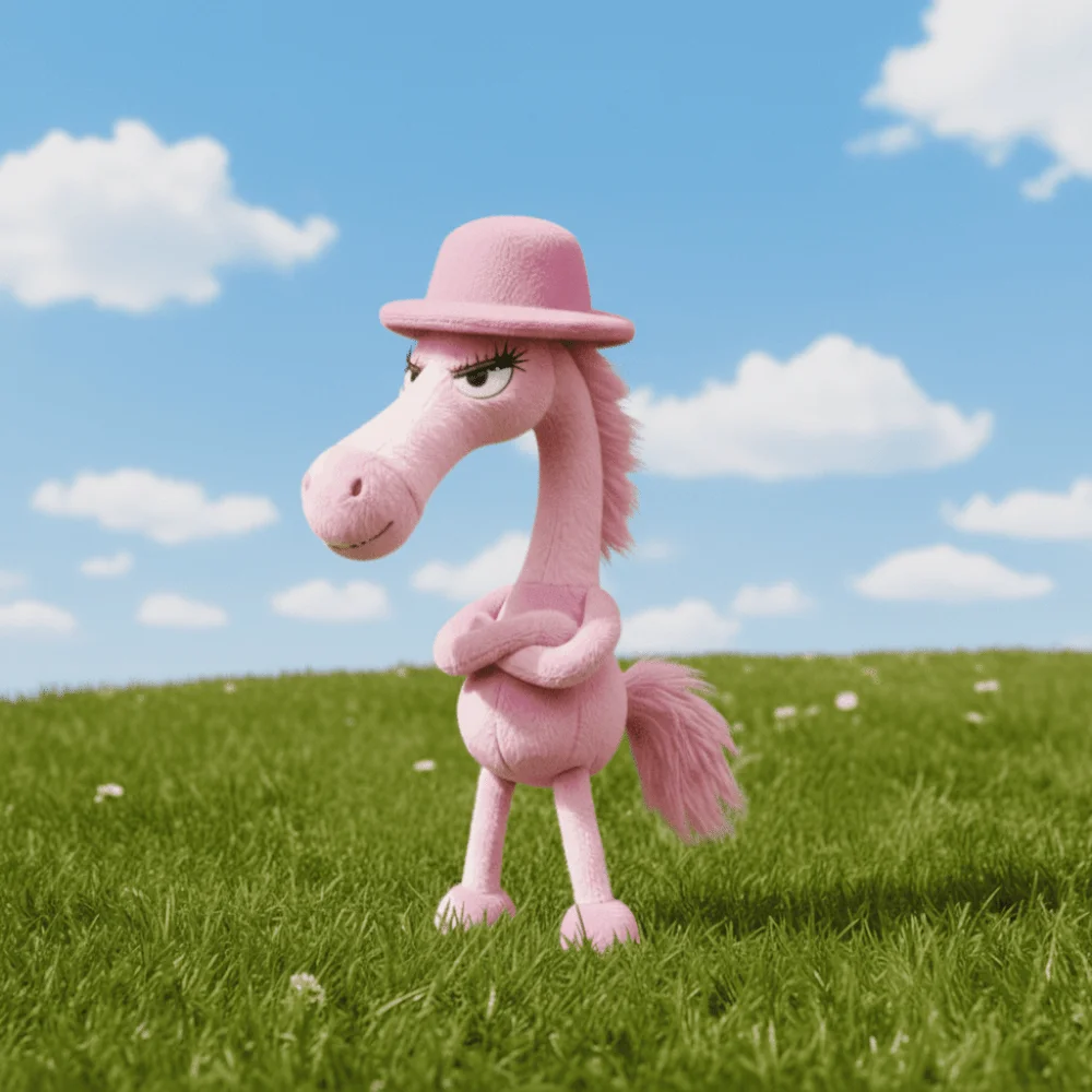 الكرتون محاكاة الحصان دمية محشوة براعة رائعة لطيف تصميم ألعاب من نسيج مخملي الخيال نمط الوردي المهر دمية هدية عيد ميلاد #1