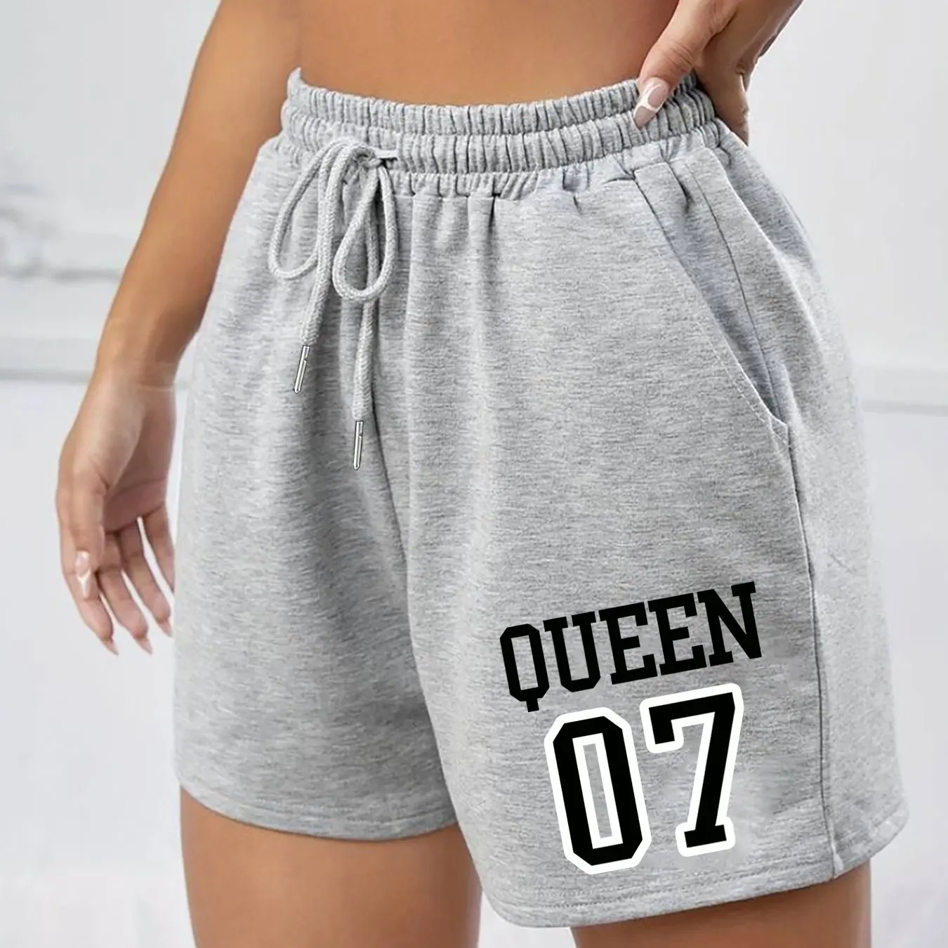 Trendy Printed Women's Shorts Summer Casual Versatile American Trendy Outerwear Pants Summer Beach Pants