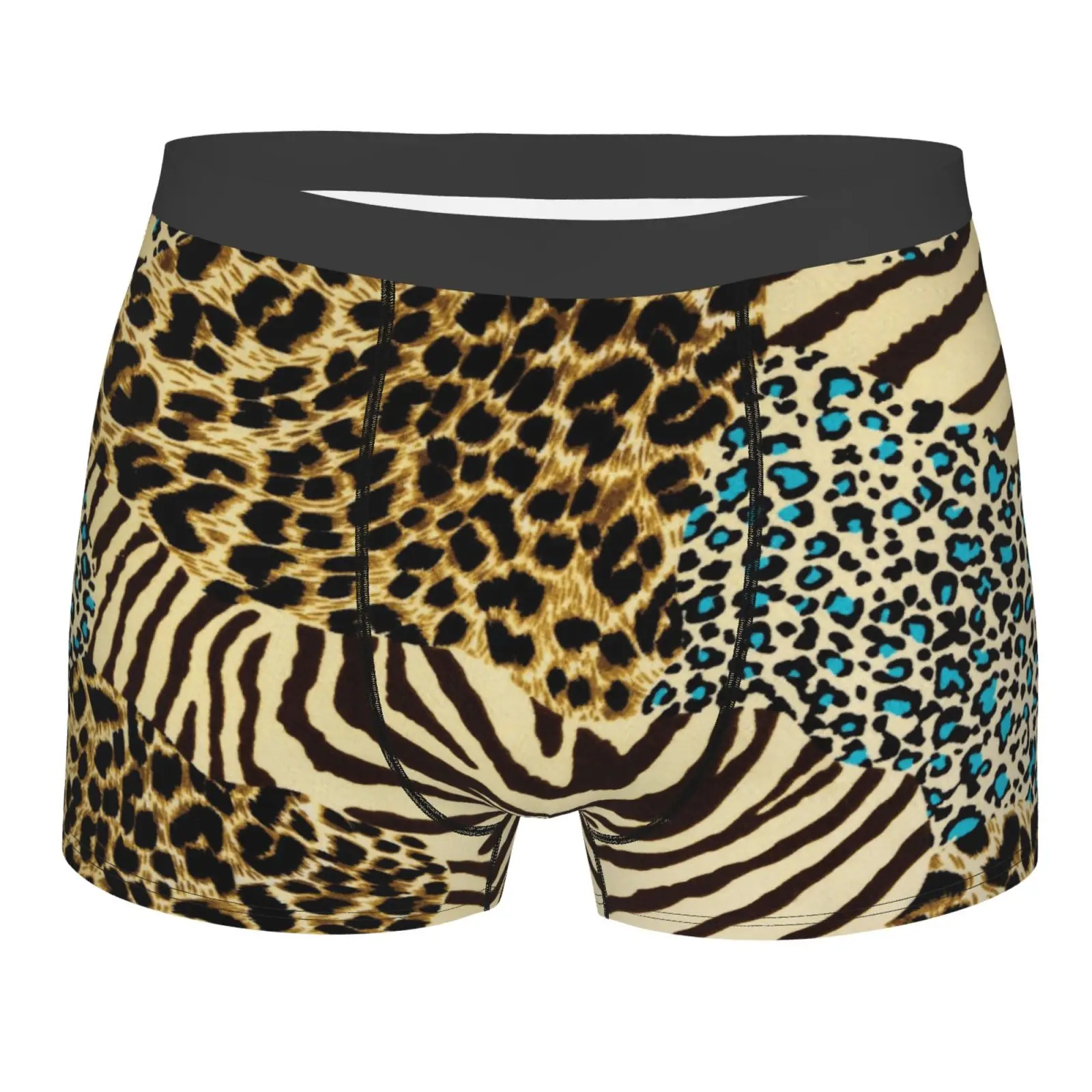 

Мужские трусы-боксеры с леопардовым принтом, нижнее белье, дышащие шорты-боксеры, дышащие трусы для Homme