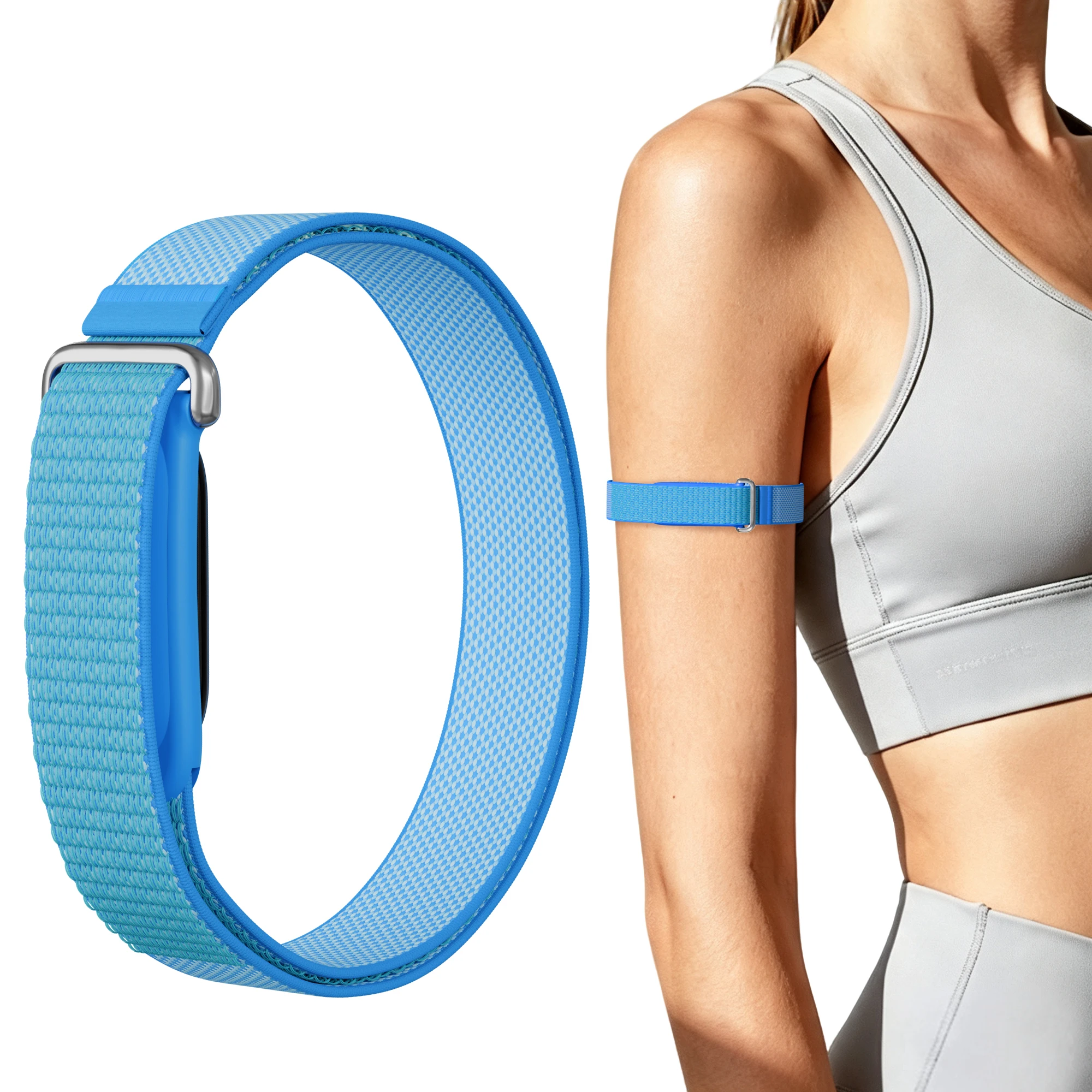 Armband für Google Fitbit Air Smartwatch, elastisches Nylon-Armband, Sportband, Correa, Metallgehäuse, Schutz für Fitbit Air Armbänder
