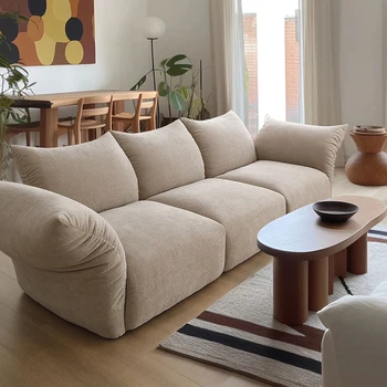 봉제 더블 거실 소파 소파 안락 의자, 이탈리아 북유럽 소파 바닥 안락 의자, 오투마 오다시 카네펠레리 홈 데코 