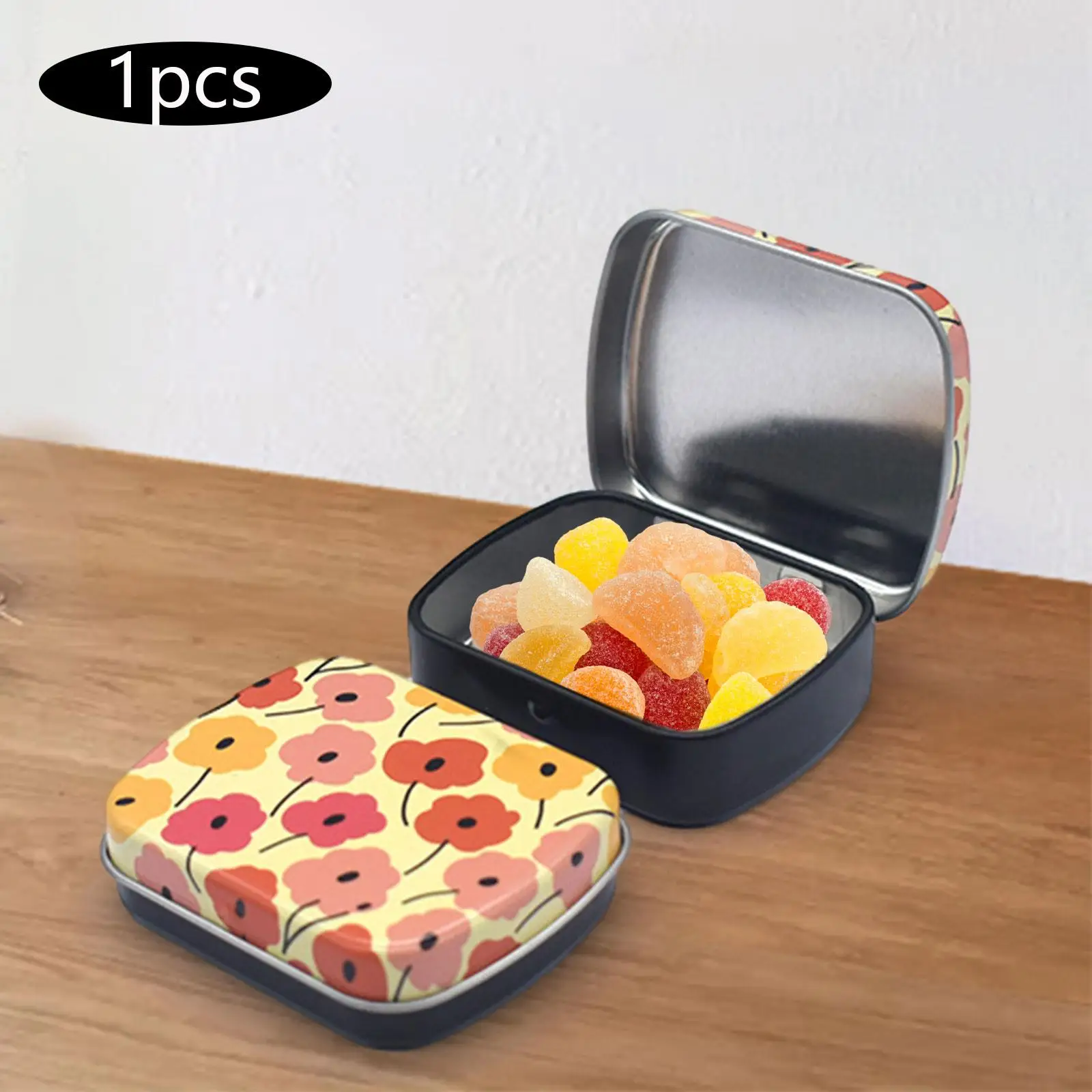 

Маленькая прямоугольная металлическая коробка для хранения с откидной крышкой для ювелирных изделий и сувениров