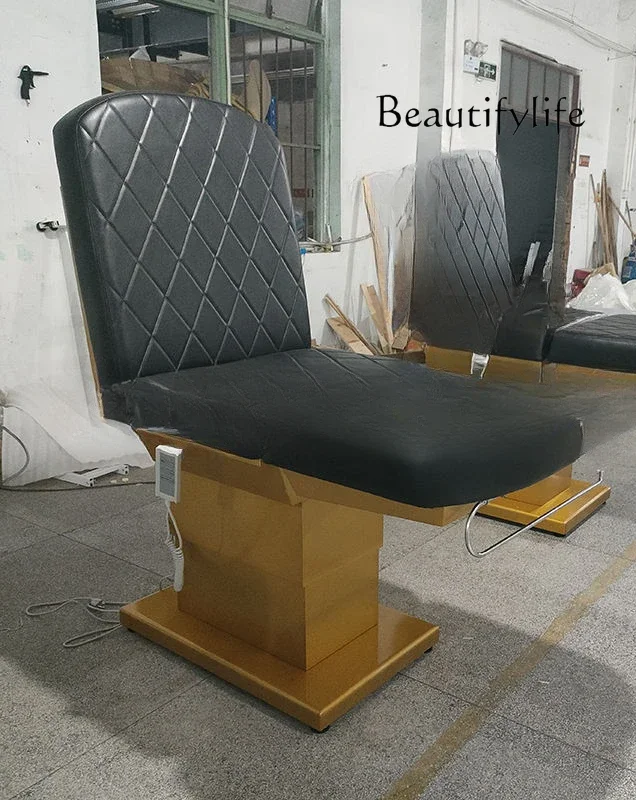 Electric beauty bed, special for beauty salon, widened lifting pattern embroidery, high-end massage designer model