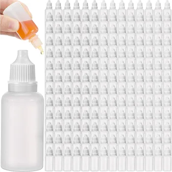 200pcs 3/5/10/15/20ml empty small liquid plastic container portable squeezable eye liquid dropper caps and plug wholesale