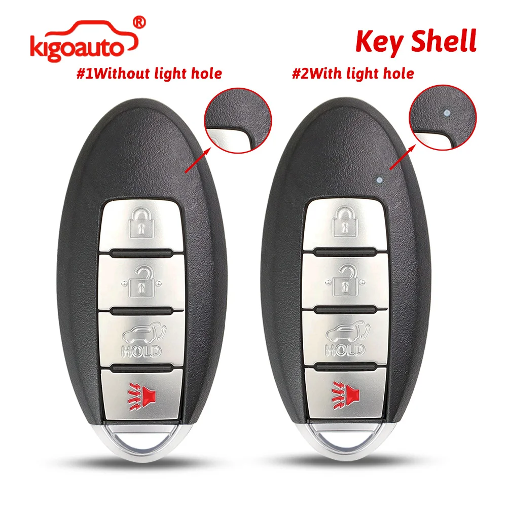 

kigoauto FCC KR5S180144014 smart key case 4 button Hatch for Nissan Pathfinder 2013-2018