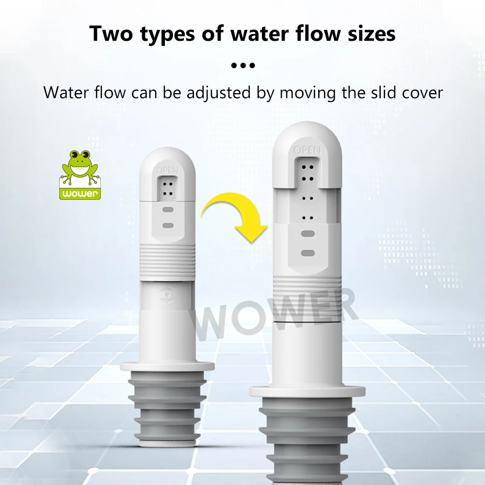 WOWER 2Pcs Portable Bidets for Toilet 8 Holes Control Water Volume Travel Portable Shattaf Bidet Sprayer