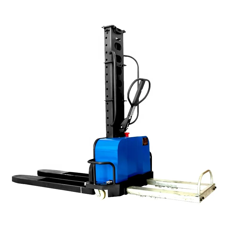 700kg Cheap Portable Full Forklift Electric Pallet Self Loading Stacker Truck Machine