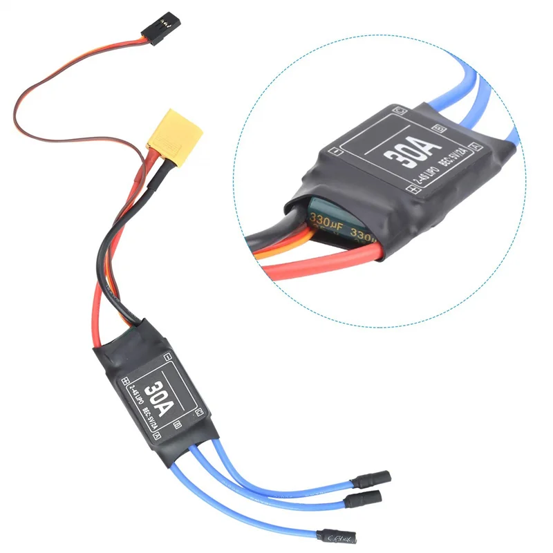 【AA04】4PCS 2-4S 30A RC Brushless ESC XT60 Regolatore di Velocità Elettrico 5V 2A Per 2 A 4S Lipo Batteria Multicopter Quadcopter Durabl