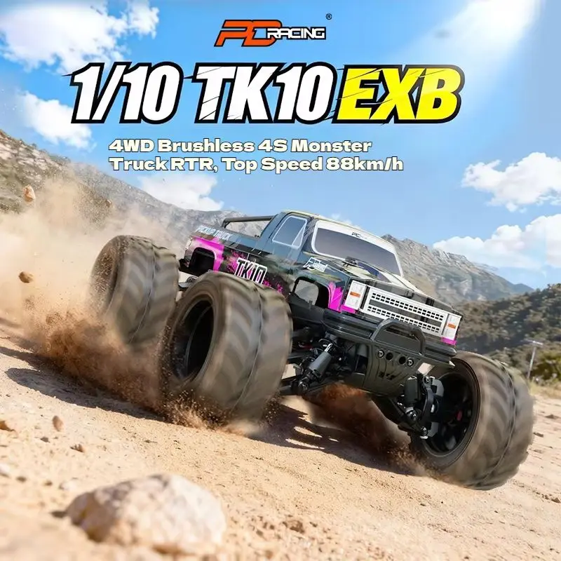 Pd Racing Rc Monster Truck Remote Control Car 1 /10 Tk10 Exb V3 Brushless 4S Waterproof 4WD High Speed Off Road Drifting Vehicle