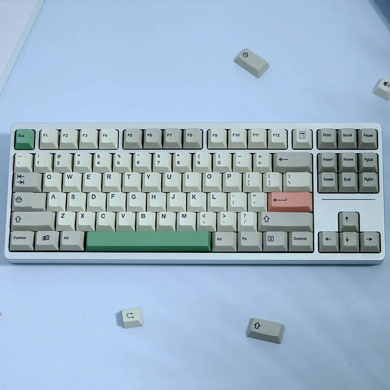 

9009 Original factory height PBT sublimation mechanical keyboard retro personalized keycaps thickened full set of customized gra