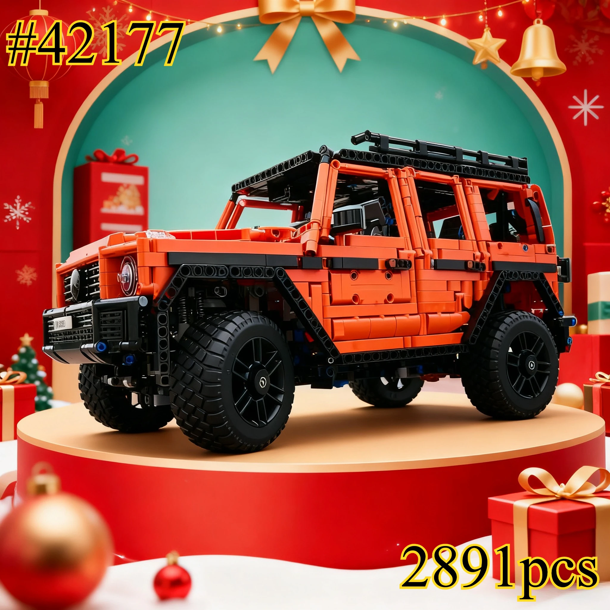 Orange Highway Car Model 42177 Set di blocchi di costruzione compatibili con particelle Legoed Adatto per regali di Natale 28891