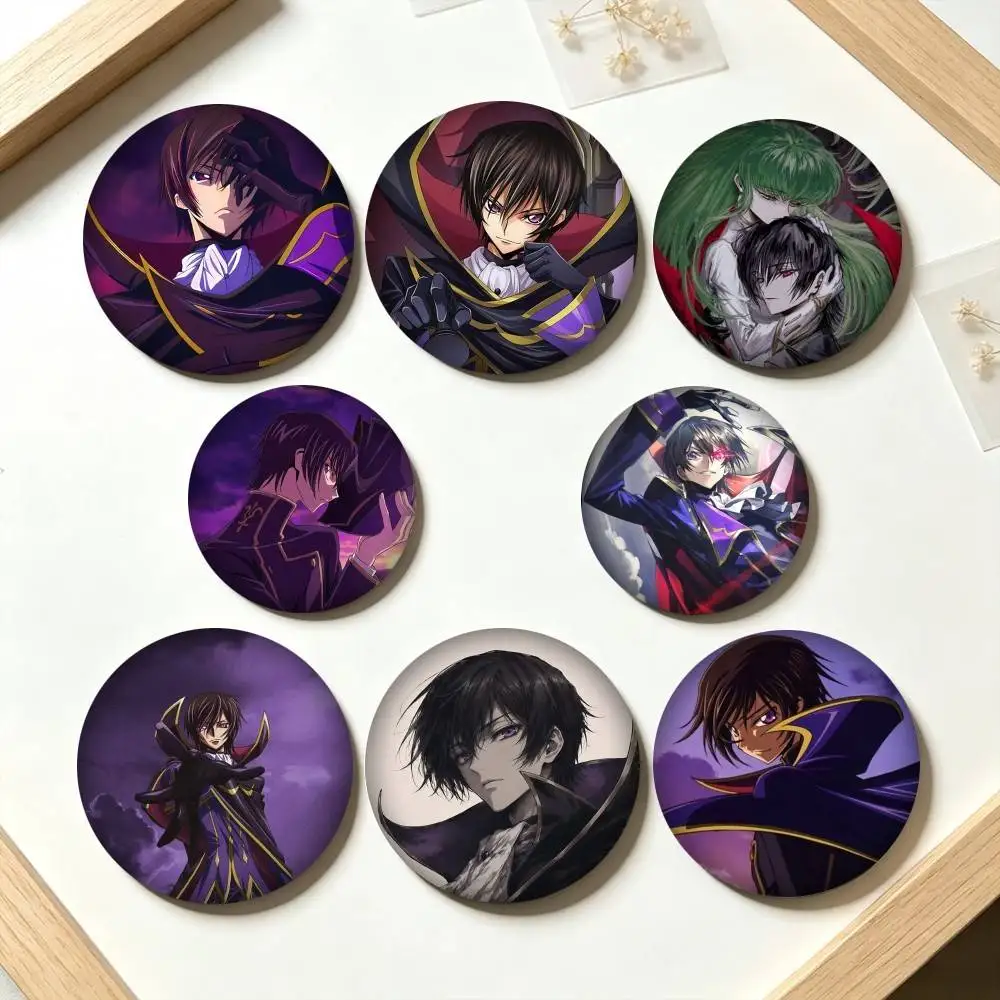 C-Code Geass Lelouch Anime  25mm 32mm 44mm 58mm 75mm Brooches Badges Pins for Accessories Gift