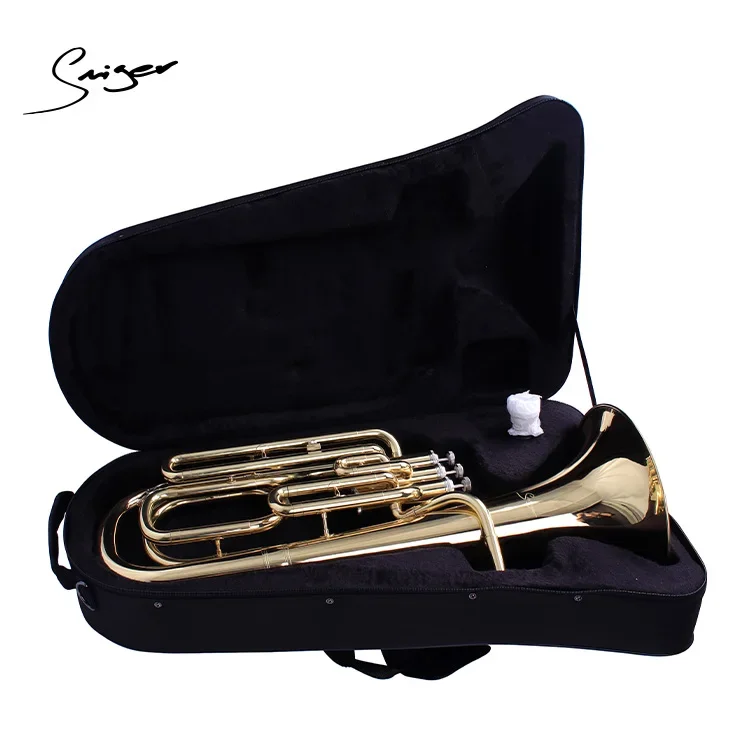 4 Valve Baritone Horn With Foam Case Winds Instruments