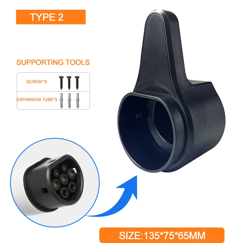 ACODO EV 충전기 플러그 거치대, 전기 자동차 타입 2, 타입 1, GBT, 테슬라 플러그 스탠드, 추가 보호 월박스 EV 충전기 허브