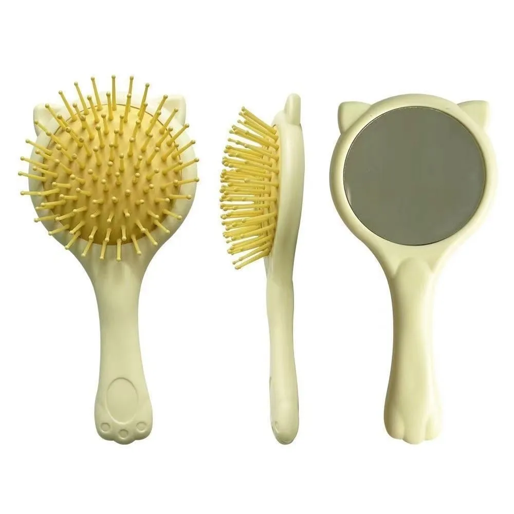 Soft Teeth Cushion Comb Portable Design Handheld Size Hollow-Out Rib Comb Gentle Grooming Anti-Tangle Hair Styling Comb