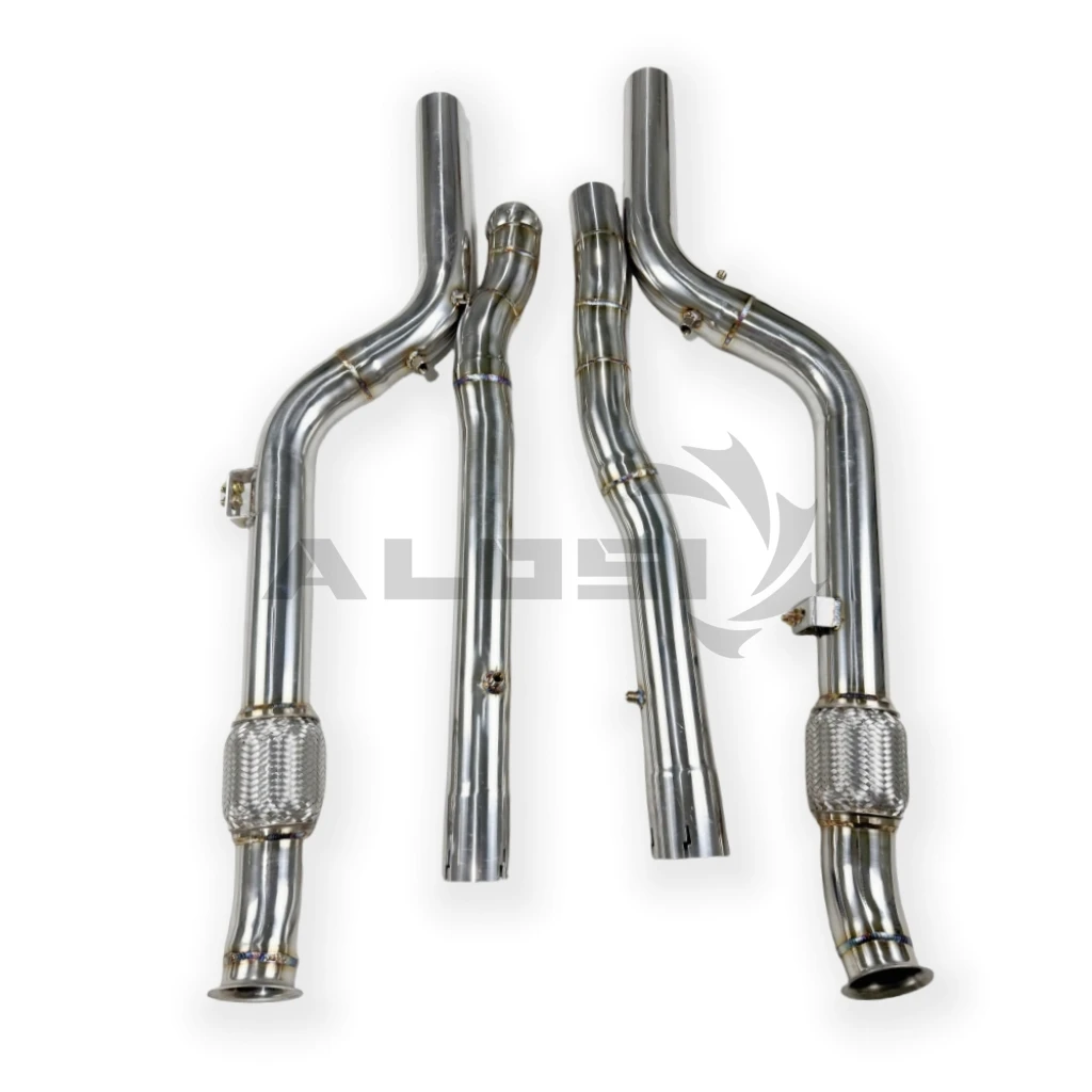 

mid pipe Equal Length SS304 exhaust for Mercedes Benz C43/GLC43 AMG 3.0T 2020-2023 Exhaust-pipe System Tuning Middle-pipe SS304