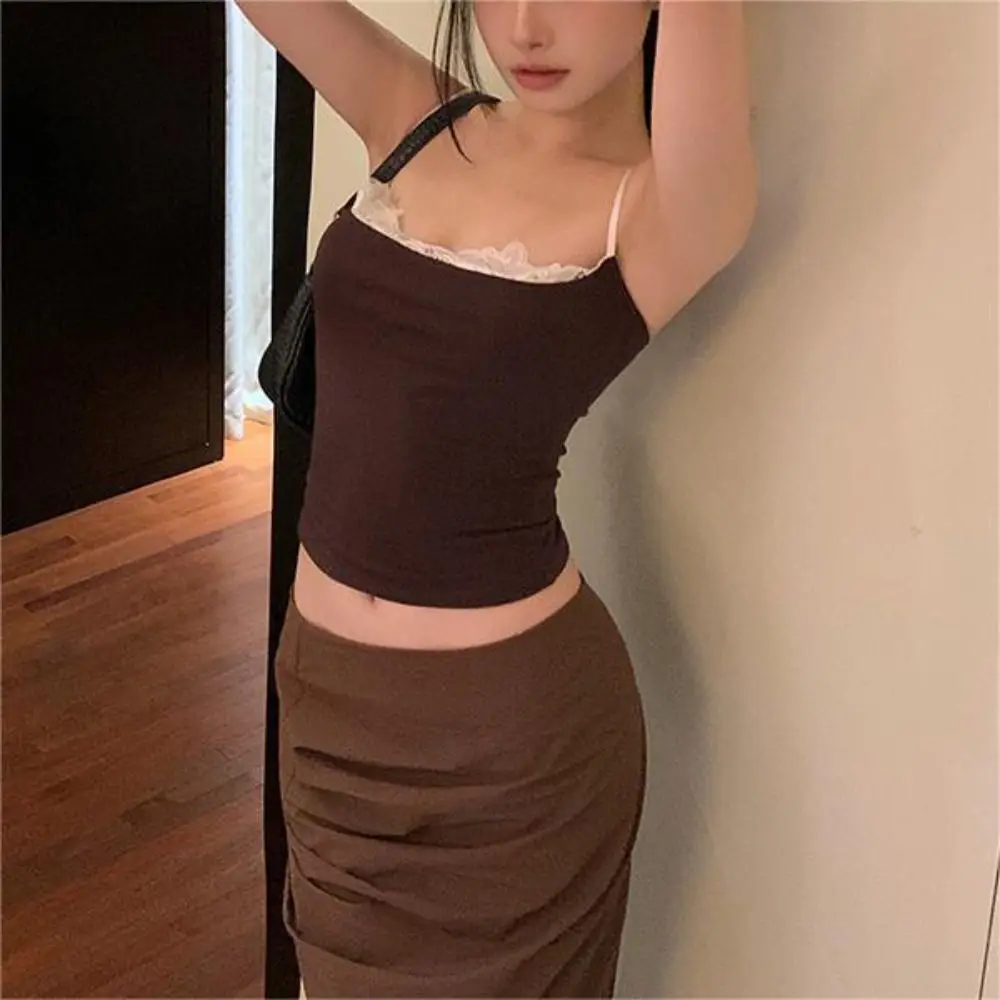 New Lace Camisole Slim Niche Women's Top INS Hip Hop Hot Girl Tops