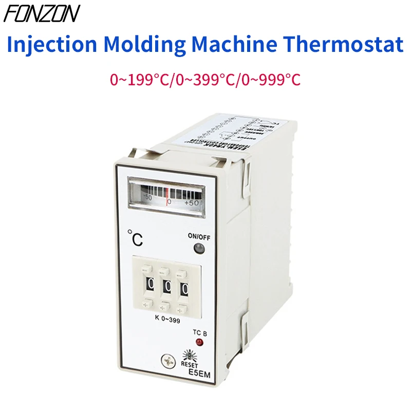 E5EM Injection Molding Machine Temperature Controller Pointer Regulator0~199℃ 0~399℃ 0~999℃ K Type 220V AC Pointer Dial Code