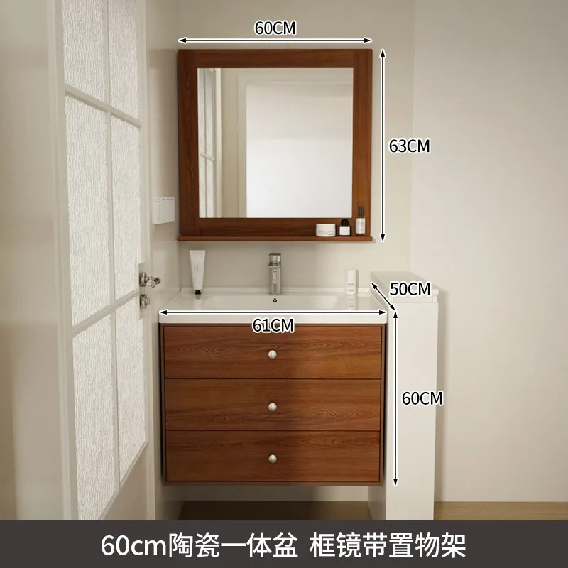 Medieval style bathroom cabinet combination bathroom washstand ceramic integrated retro washbasin wash basin French sanitary war