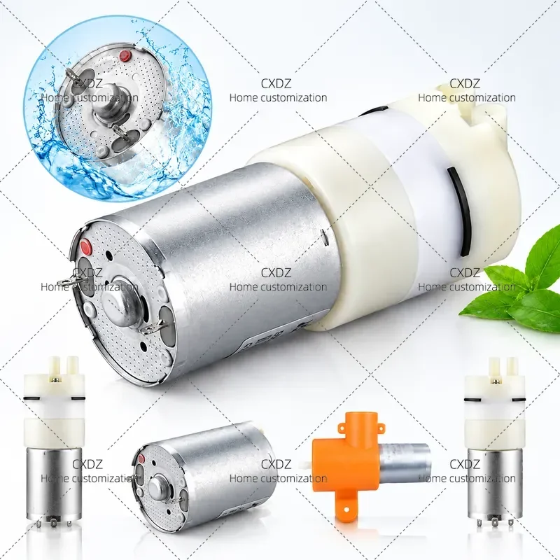 12V Miniature Diaphragm Air Water Pump Self-Priming Vacuum Pump Small Motor for Liquid Gas Transfer