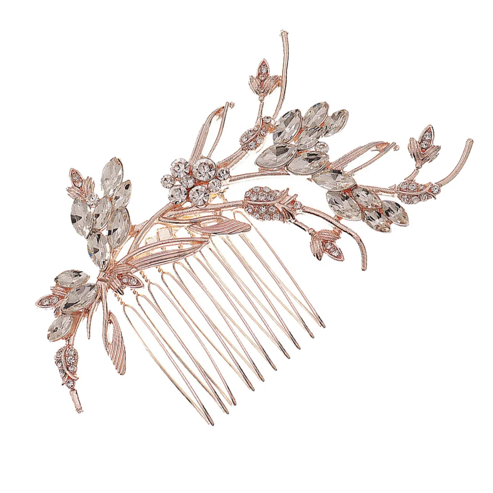 

Comb Hair Bridal Combs Rhinestone Flower Wedding Headpiece Toppers Accessories Elegant Hairpin Accessory