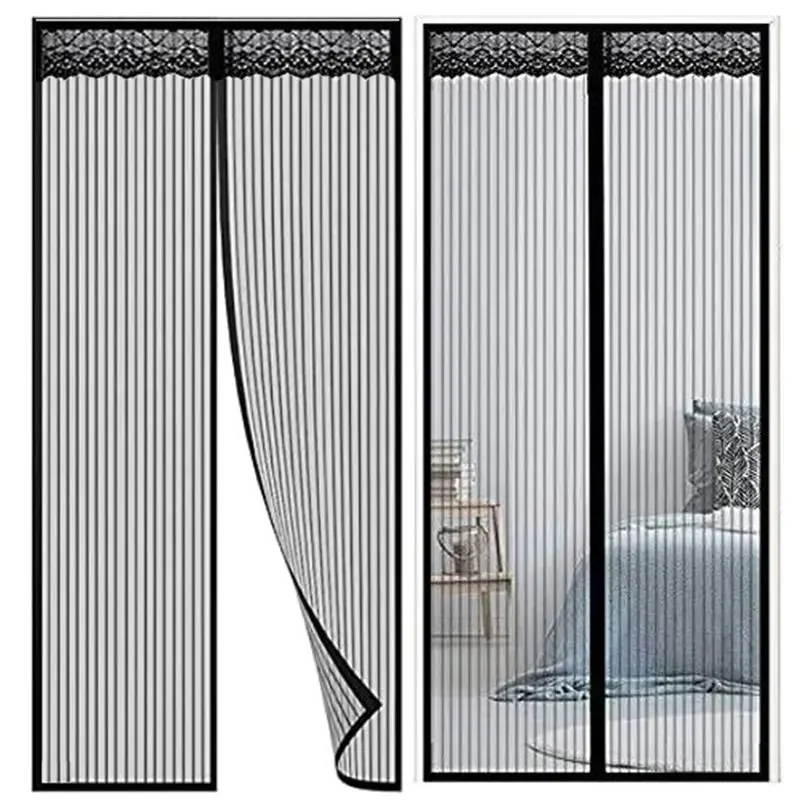 Anti Mosquito Door Curtain Invisible Ventilate Door Screen No Punching Magnetic Automatic Closing Anti Fly Bug Insect Screen