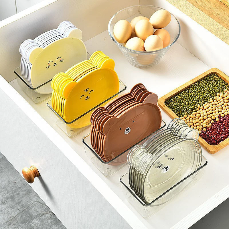 Little Bear Dinner Plate Cartoon Shape Bear Spit Bone Dish Desktop Trash Tray Snack Food Residue Fruit Plate Kitchen Tableware
