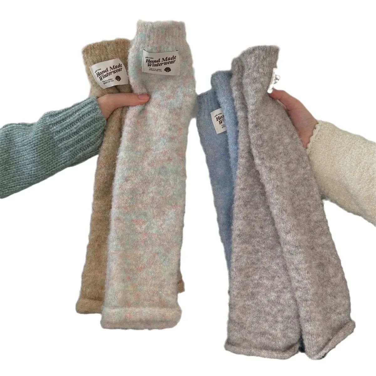 Calcetines de algodón dulce con estampado de dulces para hombre, medias gruesas, cálidas y suaves, hasta la pantorrilla, cómodas y acogedoras para el hogar, estilo coreano