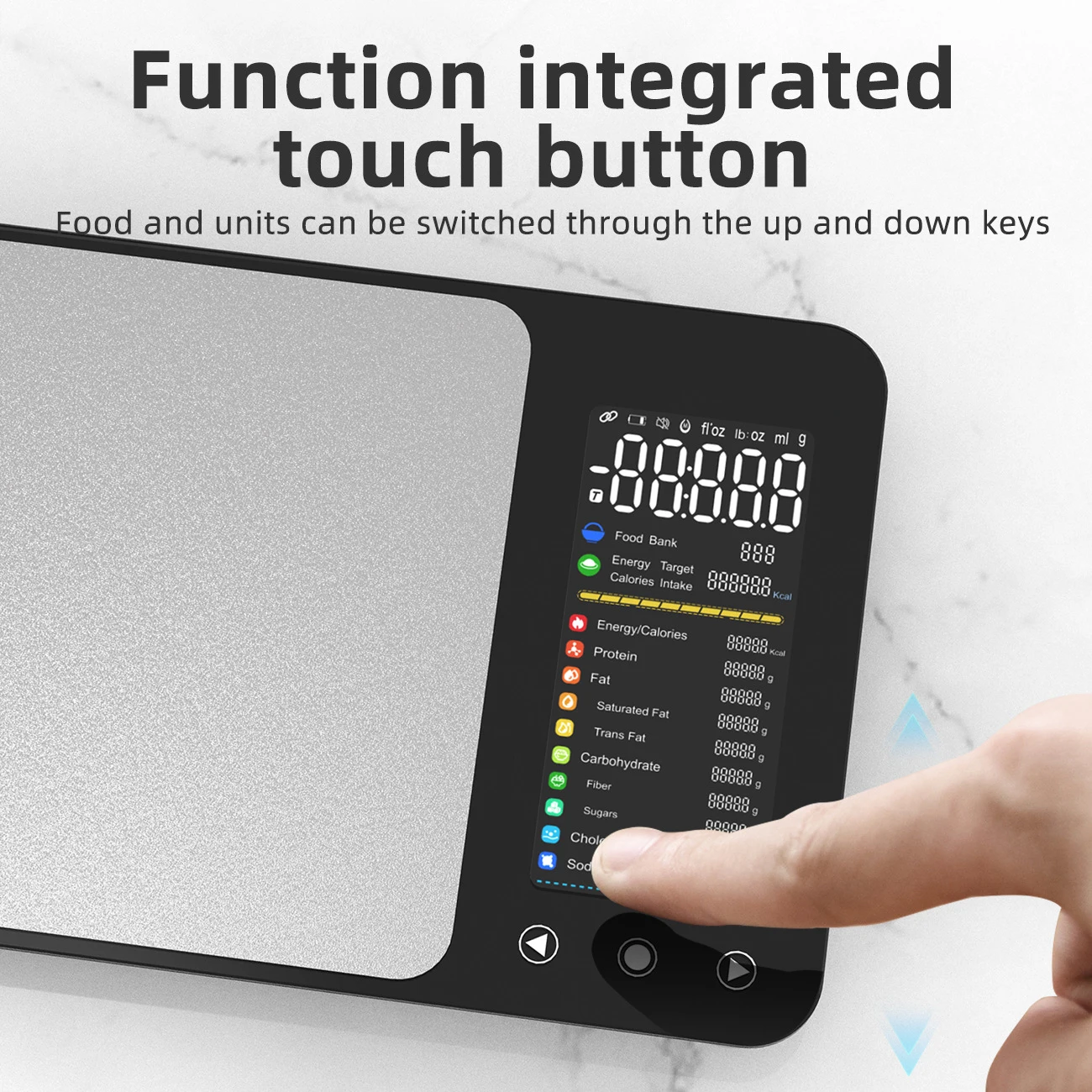 Digital Food Scale Smart Kitchen Scale Measures Upto 5 kg with 1g Graduation, Bluetooth and App Connectivity